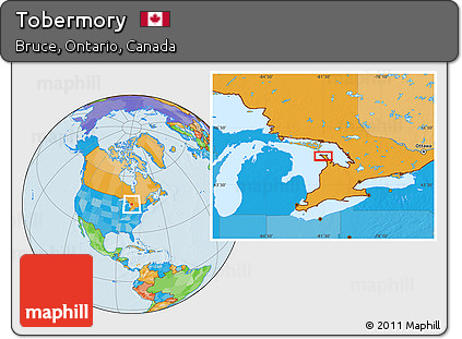 Political Location Map of Tobermory