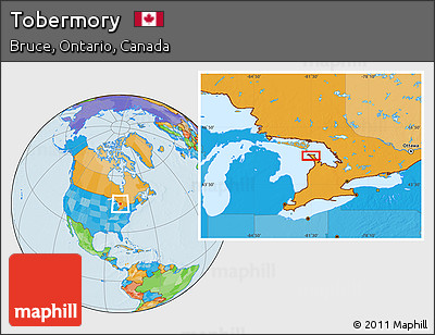 Political Location Map of Tobermory