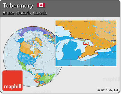 Political Location Map of Tobermory