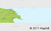 Physical Panoramic Map of the area around 45° 10' 22" N, 83° 13' 29" W