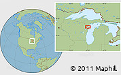 Savanna Style Location Map of Jacksonport