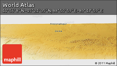 Physical Panoramic Map of the Area around 45° 10' 22" N, 89° 19' 29" E