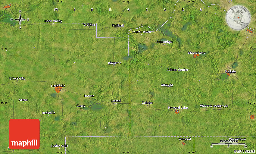 Satellite Map of Eden Valley