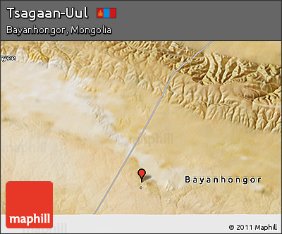 Satellite 3D Map of Tsagaan-Uul