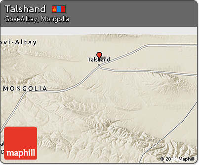Shaded Relief 3D Map of Talshand
