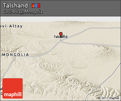 Shaded Relief 3D Map of Talshand
