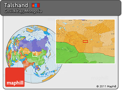 Political Location Map of Talshand