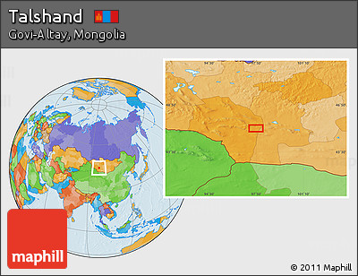 Political Location Map of Talshand