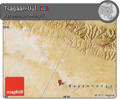 Satellite Map of Tsagaan-Uul