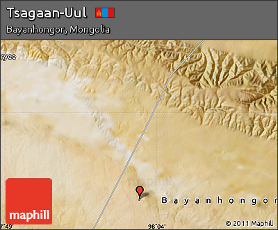 Satellite Map of Tsagaan-Uul