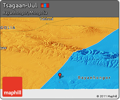 Political Panoramic Map of Tsagaan-Uul
