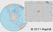 Gray Location Map of the area around 45° 10' 22" N, 98° 31' 30" W