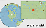 Savanna Style Location Map of the area around 45° 10' 22" N, 98° 31' 30" W