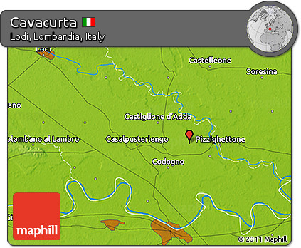 Physical 3D Map of Cavacurta