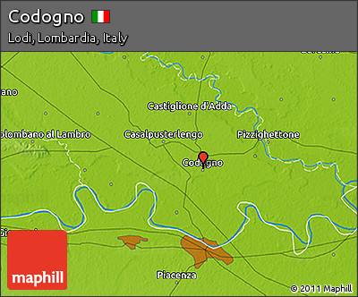 Physical 3D Map of Codogno