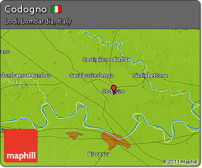Physical 3D Map of Codogno