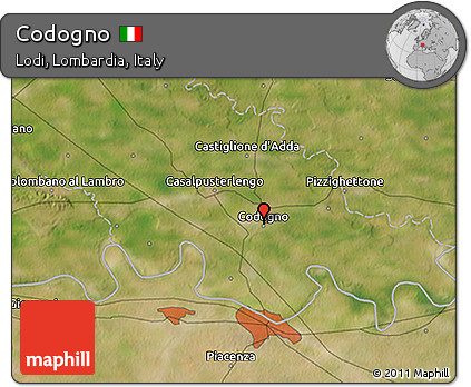 Satellite 3D Map of Codogno