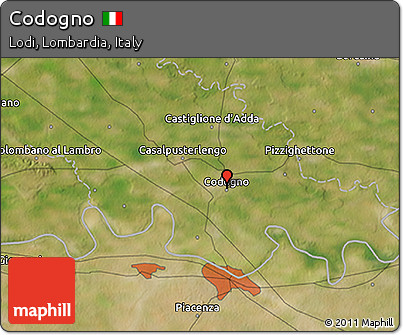 Satellite 3D Map of Codogno