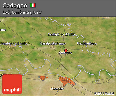 Satellite 3D Map of Codogno