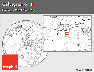 Blank Location Map of Calvignano