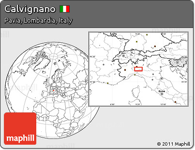 Blank Location Map of Calvignano