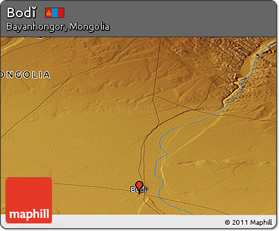 Physical Panoramic Map of Bodĭ