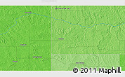 Political 3D Map of the area around 45° 35' 46" N, 101° 55' 30" W