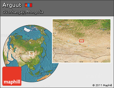 Satellite Location Map of Arguut