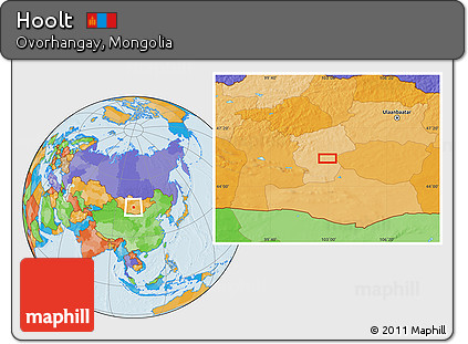 Political Location Map of Hoolt