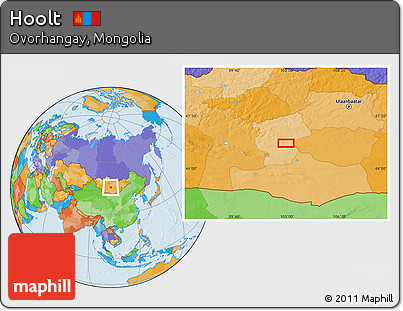 Political Location Map of Hoolt