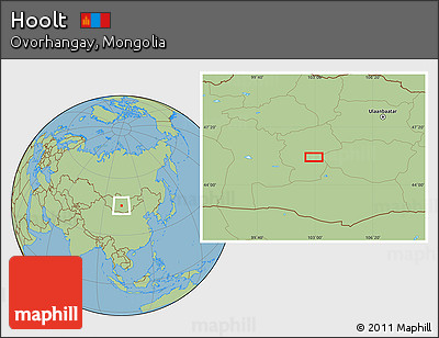 Savanna Style Location Map of Hoolt