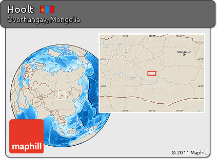 Shaded Relief Location Map of Hoolt