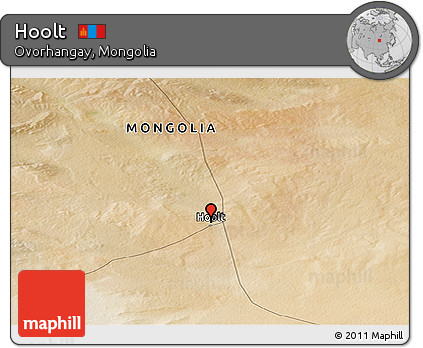 Satellite Panoramic Map of Hoolt