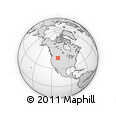 Outline Map of the Area around 45° 35' 46" N, 110° 25' 30" W, rectangular outline