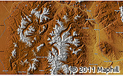 Physical Map of the area around 45° 35' 46" N, 112° 58' 29" W