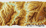 Physical 3D Map of the area around 45° 35' 46" N, 116° 22' 30" W