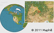 Satellite Location Map of Riggins