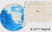 Shaded Relief Location Map of Riggins