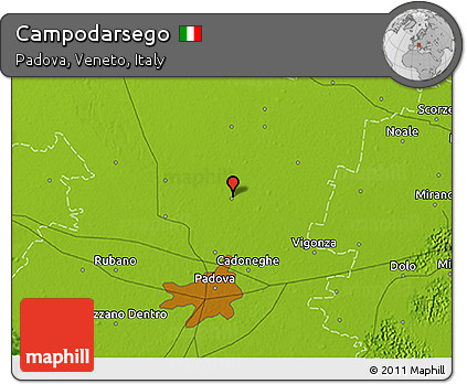 Physical 3D Map of Campodarsego