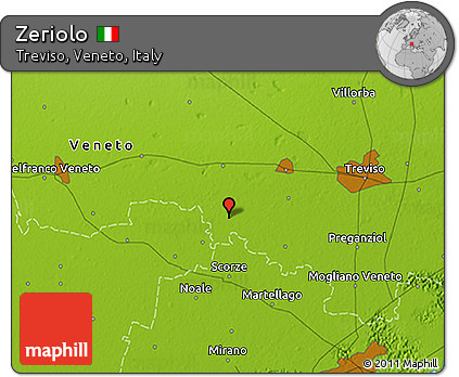 Physical 3D Map of Zeriolo