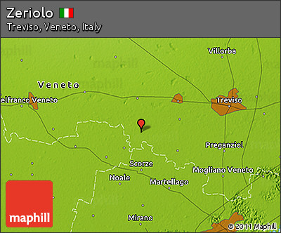 Physical 3D Map of Zeriolo
