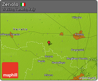 Physical 3D Map of Zeriolo