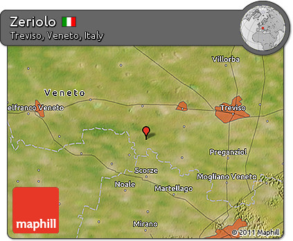 Satellite 3D Map of Zeriolo