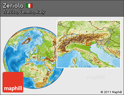Physical Location Map of Zeriolo