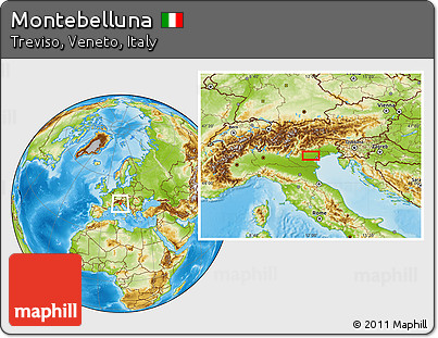 Physical Location Map of Montebelluna