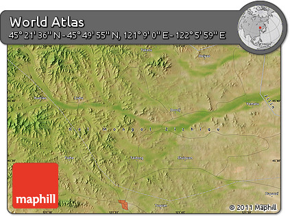 Satellite Map of the Area around 45° 35' 46" N, 121° 37' 30" E
