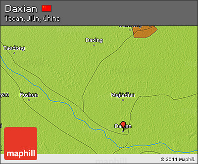 Physical 3D Map of Daxian