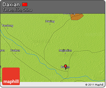 Physical 3D Map of Daxian