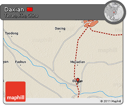 Shaded Relief 3D Map of Daxian