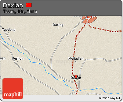 Shaded Relief 3D Map of Daxian